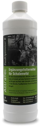 AttraTec FeedOptimizer B – ergiebiges Ergänzungsfuttermittel für alle heimischen Schalenwildarten, ideal für Kirrgut und Salzlecken, Inhalt 1,2kg