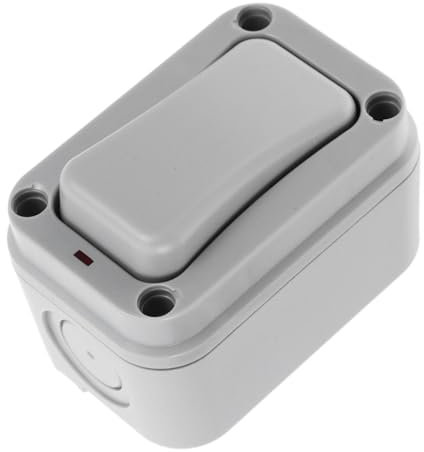 DIYEAH Outdoor Light Switch for Automatic Gate Opener Rain-resistant Doorbell Button Easy Diy Installation Dark Grey Wall-mount Switch for All Weather Conditions