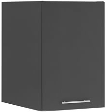 Laundreezy Schrankaufsatz für Waschmaschinenschrank Anthrazit 50x76x68 cm | Zusätzlicher Stauraum für die Waschküche, Aufsatzschrank mit Drehtür und zwei Fächern, für Hauswirtschaftsraum, Bad, Keller