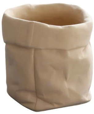 SUIOPPYUW Kleiner 13 cm großer Blumentopf aus Beton für Sukkulenten und Kakteen im Innenbereich. Sukkulenten Blumentöpfe für den Innenbereich, gemischt, kleines Fenster