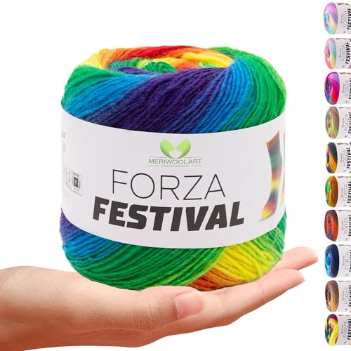 MeriWoolArt® Sockenwolle 4-fädig – 100g Merino Wolle Garn zum Stricken & Häkeln, 75% Schurwolle (superwash), 25% Polyamid, 420m – Ideal für Socken für Herren und Damen, Pullover & Cardigans