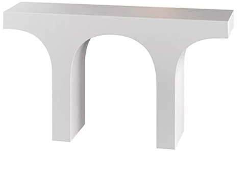 Kaminsimse Weißer, minimalistischer Kaminsims, dekorativer Schrank, Eingangsbereich, Schreibtisch, Bogenhintergrund, Ausstellungsregal, Kaminofen-Kaminsims-Einfassung Verzierter Rahmen(Klein)