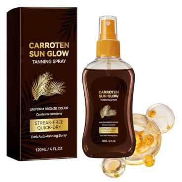 Bräunungsöl Sonnenspray mit karottenöl–Selbstbräuner Bräunungsbeschleuniger-Sonnencreme für Natürliche Bräune–Tanning Oil für Outdoor Sonnenbad,Sonnenbräunungsspray Schnelle Bräune für Mehr Glanz