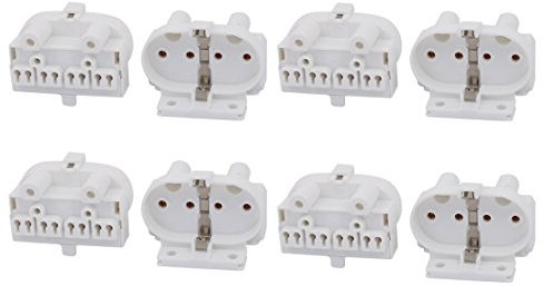 sourcing map 8Pcs 2G11-F446 AC500V 2A H Licht Sockel Basis Leuchtstoff PL Rohr Lampenhalter