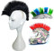 3T-SISTER Helm Mohawk Perücke für den Skihelm, Snowboardhelm, Kinderskihelm, Kinderhelm, Motorradhelm, Fahrradhelm - auffälligere Helm-Aufkleber, Helmdeko für Kinder und Erwachsene Schwarz