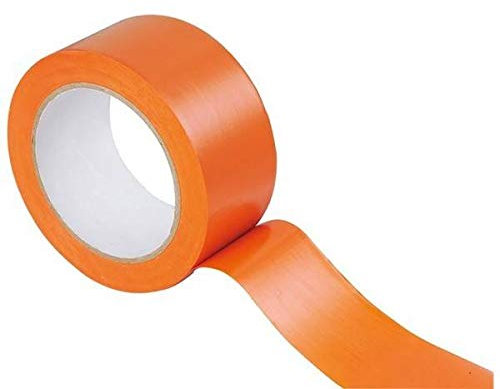emballage garrigou - Lot 6 rouleaux rubans adhésif PVC orange de chantier 33 m/m x 50 mètres masquage pienture, btp, bâtiment, isolant électricité