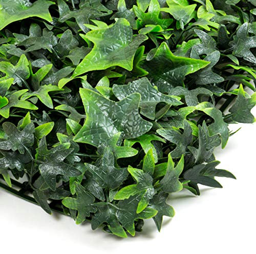 STI Siepe artificiale Ornamentale in Rotoli o Pannelli, Vasi e Quadri vegetali con piante artificiali Top (Edera 50x100cm)