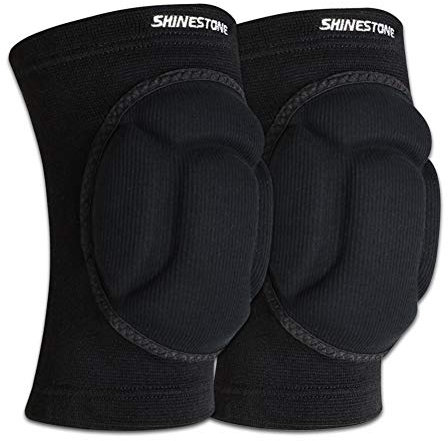 SHINESTONE Shineestone Knieschützer, Knieschützer, Dicker Schwamm-Kniepolster, hochelastisch, rutschfest, schützt vor Stößen, für Basketball und andere Sportarten. (Small)