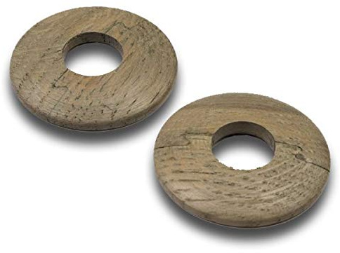 Radiator Pipe Covers 2 Pack Solid Unfinished Wood Amtico Karndean Kahrs (Light Grey)
