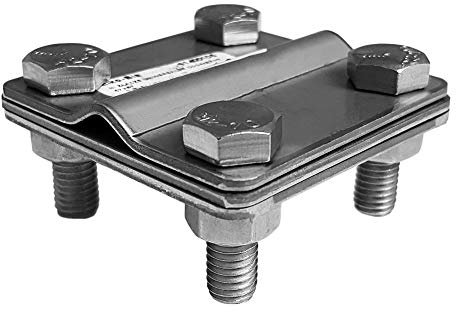 Universalverbinder 4-Schraubig Blitzschutzgriff Uni-Erdungsklemme Edelstahl M8 8381