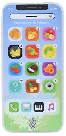 Simulierte Handy Kunststoff Kinder Touchscreen Handy pädagogisches Handy Musik Englisch Lernen Spielzeug für Kleinkinder und Mädchen über 3 Jahre alt