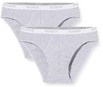 Sloggi Men's Basic Mini 2p Slip, Black Combination, 32 (Pack of 2)