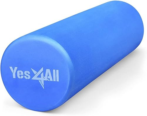 Yes4All Faszienrolle für Rücken, Wirbelsäule, Beine, Arme 30/45/60/90 cm - Mittel-Harte Foam Roller, Schaumstoffrolle für Yoga, Pilates, Dehnung & Fitness, Blau