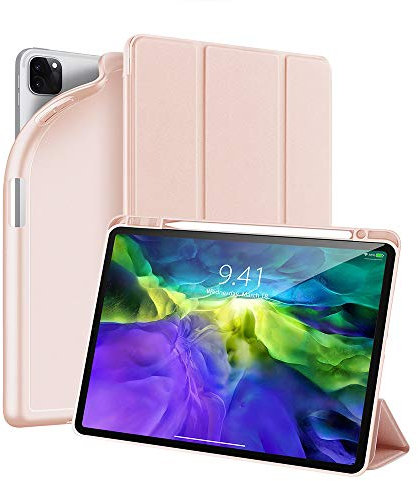 XINXIUTU Funda para iPad Pro 11 2020&2018 Ultra Slim Smart Folio Trifold Stand Funda con Reposo automático para iPad Model: A2228 / A2068 / A2230 /A1980/A1934/A2013 -Pink