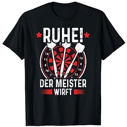 Dart Ruhe Der Meister Wirft Dartsport T-Shirt
