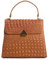 Zamponi Handtasche Damen Braun - Umhängetasche Damen Echtleder - Schultertasche Damen Elegant