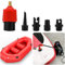 Air Valve Converter Sup Pump Valve Adapter, Paddle Board Pump, Inflatable Pump Adaptors, Paddleboard Accessories,Universal Air Pump Adapters for Inflatable Boat，Stand Up Paddle Board（Red）