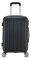 Flexot® Flex-2045 Handgepäck Kabinentrolley Koffer (16 Farben zur Auswahl) Zwillingsrollen Reisekoffer Bordcase Koffer Trolley Hartschale (M, Schwarz)