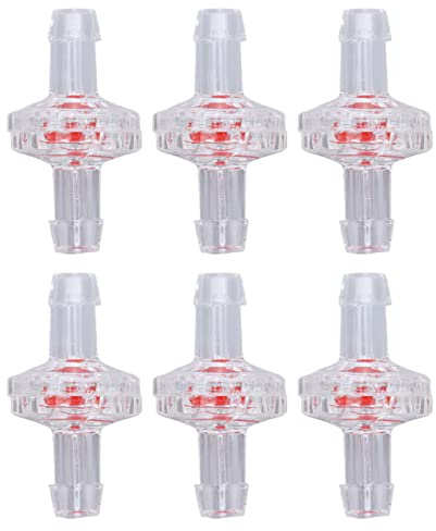 10 Stück 1-Wege-PP-Kunststoff-Rückschlagventil,Ventil Rückschlagventil Ventil Rückschlagventil Ventil Rückschlagventil PP-Kunststoffschlauch Wasserstoppmembran Widerhaken 5 mm durchsichtig