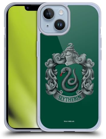 Head Case Designs Offizielle Harry Potter Slytherin Kamm Chamber of Secrets I Soft Gel Handyhülle Hülle kompatibel mit Apple iPhone 14