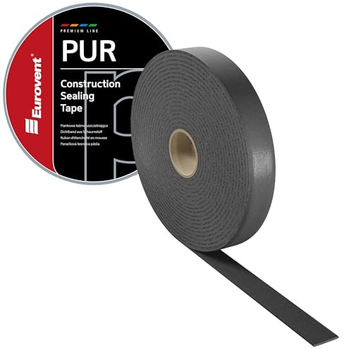 Eurovent® PUR-Dichtband selbstklebendes Nageldichtband Schaumband 40mm x 25m