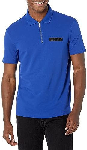 A|X ARMANI EXCHANGE Herren Regular Fit Stretch Cotton Piquet We Beat as One Limited Edition Capsule Polo Polohemd, Neuer Ultramarin, Mittel
