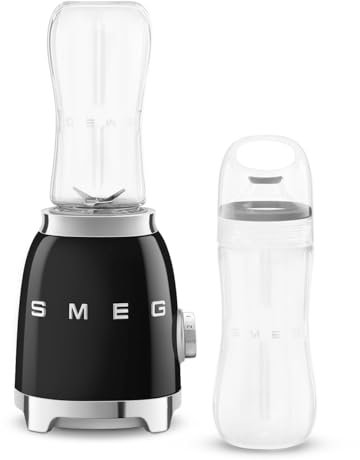SMEG 50's Retro Style Personal Blender with Backlit Knob and Two 600 ML BPA Free bottles