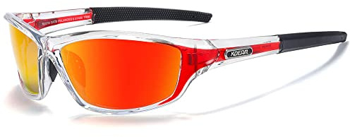 Hearda Polarised Sports Sunglasses for Men Women, Windproof Cycling Glasses Anti Glare Sun Glasses for Outdoor Driving Travel Hiking