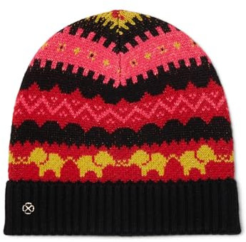 Kate Spade New York Holiday Fairisle Beanie Black Multi One Size, Schwarz Multi, Einheitsgröße
