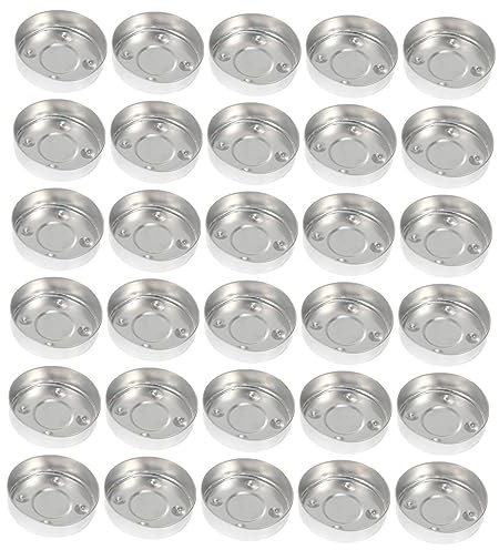 Lurrose 50 Stück Kerzenschale Aus Aluminium Bastelt Kerzenblechdosen Teelichtbecher Kerzenbecher Teelichtdosen Kerze Metalldose Kerzenherstellung Teelichter Kerzen Bastelbedarf Haupt