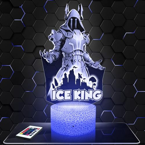 Lampephoto.fr - Videospiel The Ice King 3D Lampe, Touch Nachtlicht, Geek Geschenk, Gamer, 3D Led Illusion Geschenkidee Weihnachten Geburtstag Junge und Mädchen, Dekoration für Kinderzimmer TOP