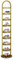 Metall Schuhregal Mit 9 Ebenen - Offener Schuhschrank Vertikal, Platzsparend, Schuhturm, 27 x 22 x 148 cm (Gold, 24 * 24 * 138cm)