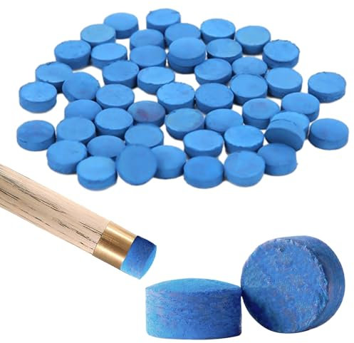 MAXQUU 50-teilige Queue-Spitzen in professioneller Qualität, Ersatzspitzen für Pool- und Snooker-Queues, Queue-Spitzen aus Leder für Pool- und Snooker-Queues, Reparatursätze und Installation.