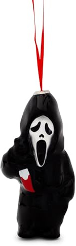 Scream Ghostface bruchsichere Decoupage-Ornament, 10,2 cm, festliche Weihnachtsbaumdekoration