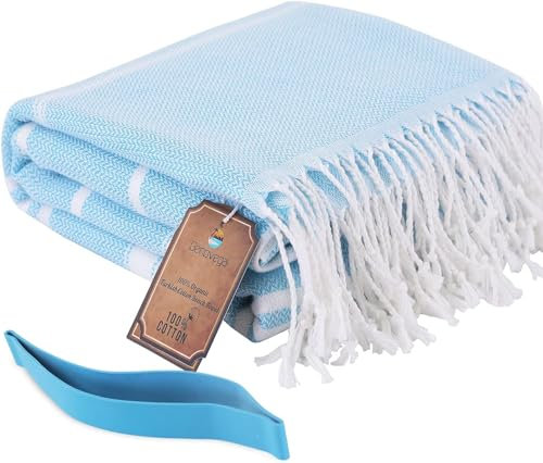 Strandtuch Saunahandtuch Groß Strand Handtücher xxl Strandhandtuch Saunatuch Hamamtuch Badetuch Reisehandtuch Strandtücher Damen Beach Towel Strandlaken Blau Baumwolle Sauna Zubehör Saunatücher