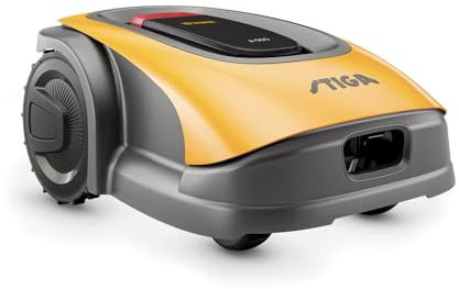 Robot cortacésped independiente, STIGA A500, superficies de hasta 500 m², funciona con tecnología GPS, pendientes hasta 45% (24°)