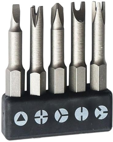 Cacciavite Bit Set Triangolo Inserto Avvitatore Punte 5 Pz Set di punte per cacciavite a forma di U | Cacciavite a tre punti a forma di Y a forma di U