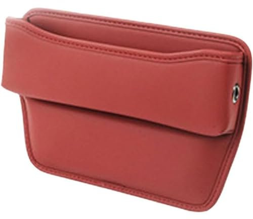 kazio Autositz Aufbewahrungsbox für Bentley Continental GT Bentayga, Leder Konsolen Aufbewahrungsbox Seat Getränkehalter Gap Tasche Auto Innere Zubehör,E/Red