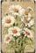 CREATCABIN Blumen Metallblechschild Gartenschilder Vintage Metallposter Kunstdruck Blühende Gänseblümchen Blumen Plaketten Galerie Wandschilder Hängende Dekoration Für Garten Hof Bauernhof 30x20cm