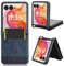 COMAKU Motorola Razr 50 Ultra Case Leather - Flip Cover Protection magnetic Phone Case wallet with Card Holder - Blue