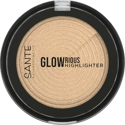 SANTE Naturkosmetik GLOWrious Highlighter - Seidig weiche Puder Textur für natürlichen Glow, vegan und tierversuchsfrei, 4,5 ml