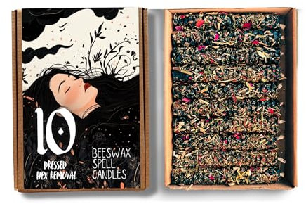 10 x gekleidete Bienenwachskerzen (Hex-Entfernung)