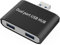 Dual USB 3.0 Hub Splitter, 2 Ports für Laptop, schnelle Geschwindigkeit Datenübertragungsadapter für Drucker, Tastatur, Samsung Notebook 9 und Ladekabel - Schwarz