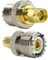 SPTSSWET SMA Male to UHF PL-259 Female RF Coax Connector UHF Female to SMA Male Adapter for CB Radio Antenna Handheld Antenna PL259 Converter 2pcs