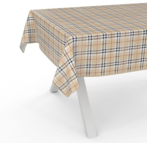 Wachstuchtischdecke Wachstischdecke Wachstuch Tischdecke abwaschbar Gartentischdecke Wasserabweisend 220x140cm mit Saum (Eingefasst) Schottland