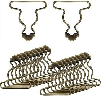 20 Pcs Bronze Color Overall Buckles Replacement, 1.5 Inch Dungaree Suspender Clips Metal Suspender Buckles Overall Buckles for Rompers Pants Bib Sewing Accessories,Fasteners,Buckles