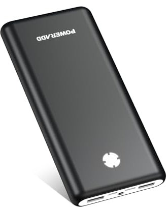 20000mAh Powerbank USB-C PD 18W - Tragbarer Akku mit Power Delivery, Schnellladefunktion für iPhone, Tablet, Samsung Galaxy, Huawei und Mehr - Pilot X7 (Schwarz)