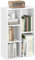 HOMCOM 2 Tier Bookshelf, Modern Cube Bookcase with 5 Open Storage Compartments, Freestanding Display Storage Unit for Living Room, Bedroom, Study, White