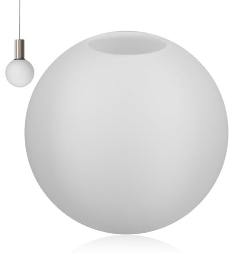 NUOBESTY Lampenschirm Glas Kugel, Milchglas Ersatzglas für Hängelampe, Kugellampe Ersatzschirm Ø 30cm, Weißes Mattglas für Deckenleuchte Pendel Decken Und Wandleuchten, Moderner Leuchtenschirm Rund