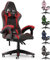 Racingreat Sedia da Gaming, Ergonomica, Per Gamer, con Cuscino Lombare e Poggiatesta, Regolabile in Altezza, Sedia Per Computer, Per Ufficio（Rosso）